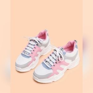 Colorblock Lace Up Sneakers